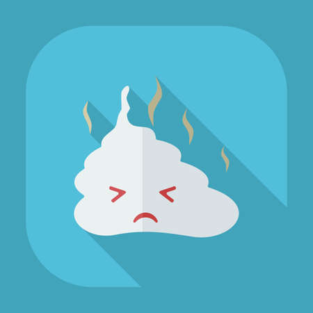 Flat modern design with shadow icons turd, faecesのイラスト素材
