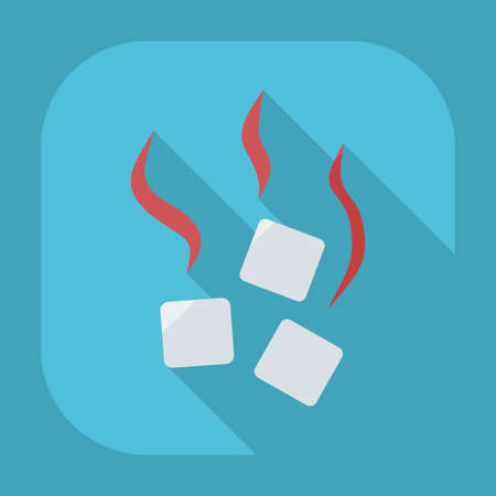 Flat modern design with shadow icons coal for hookahのイラスト素材