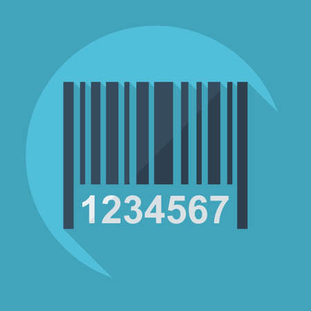 Flat modern design with shadow barcodeのイラスト素材