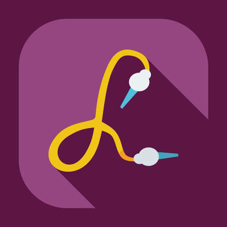Flat modern design with shadow icons parts hookahのイラスト素材