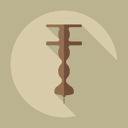 Flat modern design with shadow icons parts hookahのイラスト素材