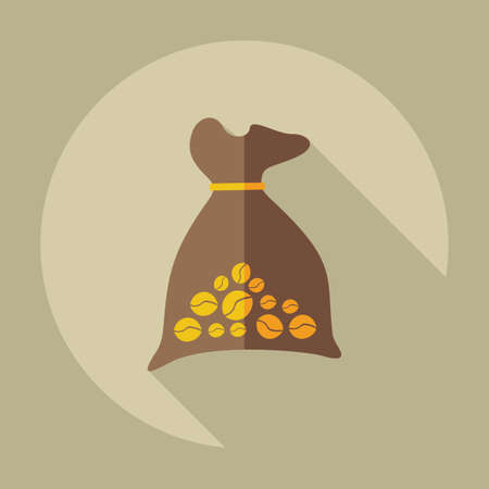 Flat modern design with shadow icon coffeeのイラスト素材