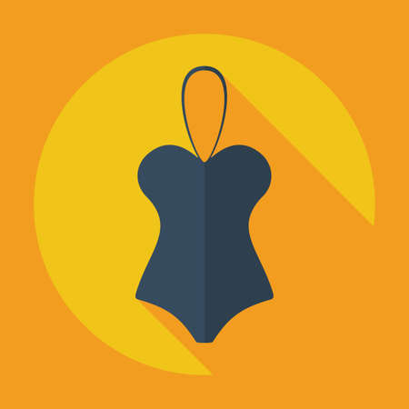 Flat modern design with shadow icon swimsuitのイラスト素材