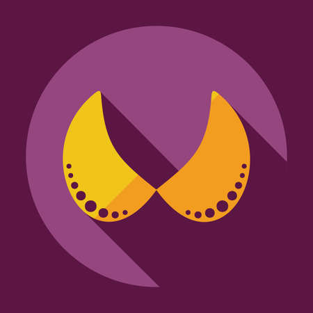 Flat modern design with shadow icon braのイラスト素材
