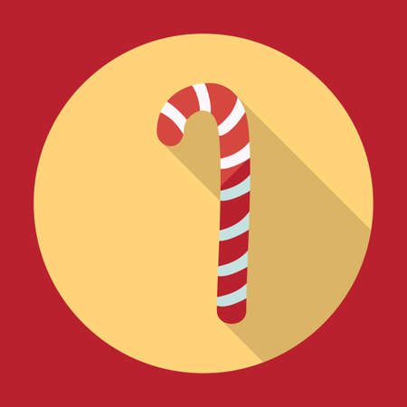 Flat modern design with shadow candy caneのイラスト素材