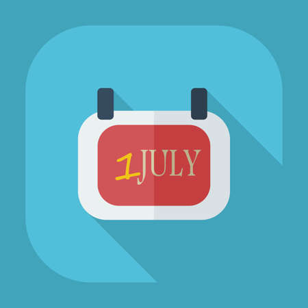Flat modern design with shadow icons July 1のイラスト素材