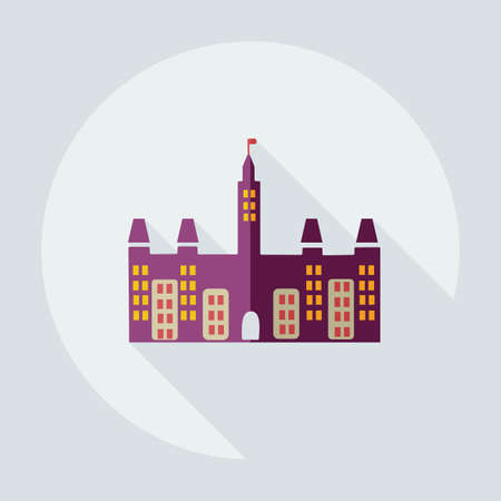 Flat modern design with shadow icons castle Canadaのイラスト素材