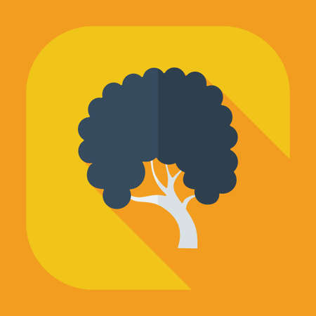 Flat modern design with shadow icons treeのイラスト素材