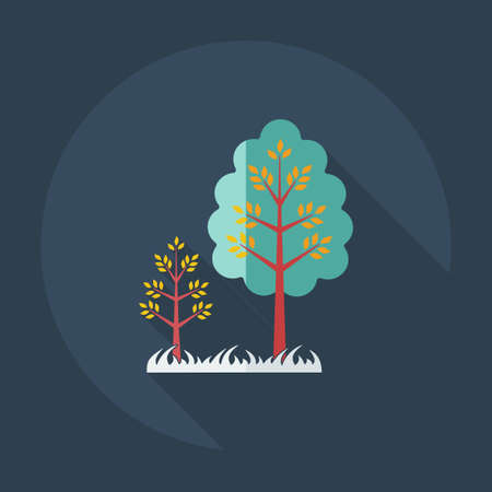 Flat modern design with shadow icons treeのイラスト素材