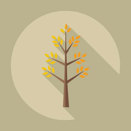 Flat modern design with shadow icons treeのイラスト素材