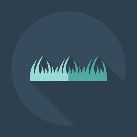 Flat modern design with shadow icons grassのイラスト素材