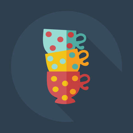 Flat modern design with shadow icons cupのイラスト素材