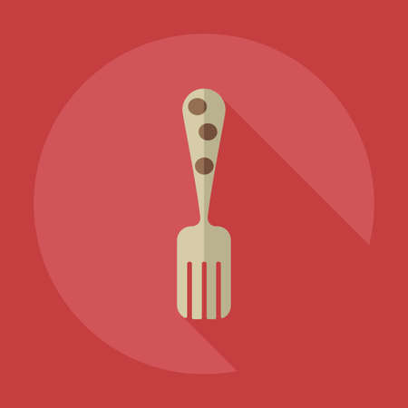 Flat modern design with shadow icons dessert forkのイラスト素材