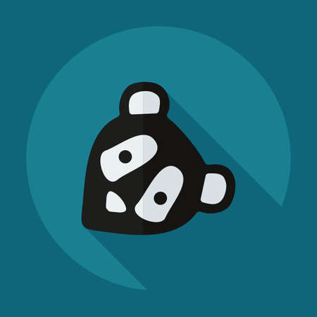Flat modern design with shadow icons pandasのイラスト素材