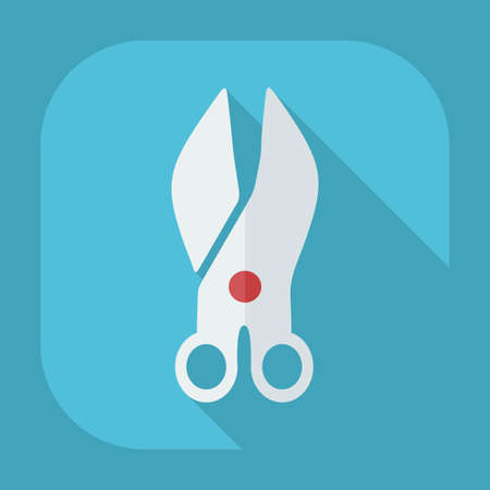 Flat modern design with shadow stationery scissorsのイラスト素材
