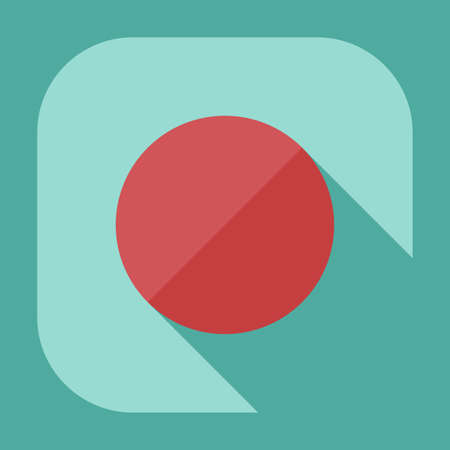 Flat modern design with shadow icon playerのイラスト素材
