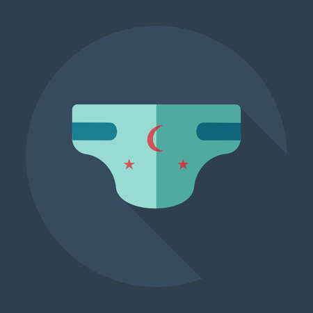 Flat modern design with shadow icons diapersのイラスト素材