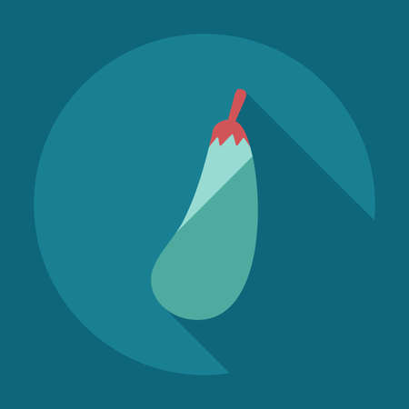 Flat modern design with shadow icons eggplantのイラスト素材