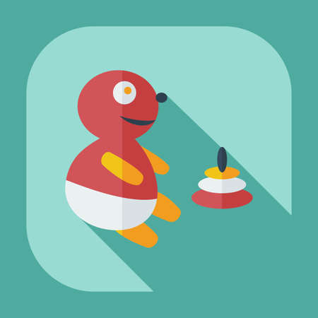 Flat modern design with shadow icons childrenのイラスト素材