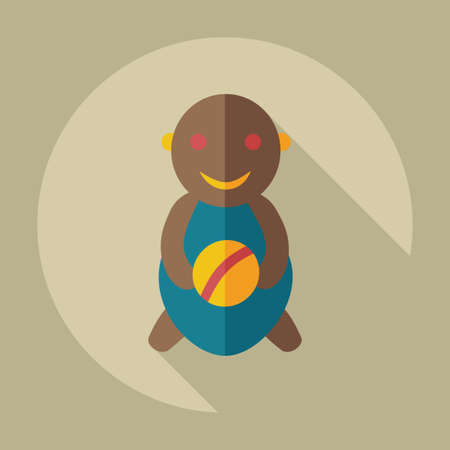 Flat modern design with shadow icons childrenのイラスト素材