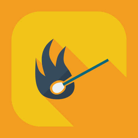 Flat modern design with shadow icons matchのイラスト素材