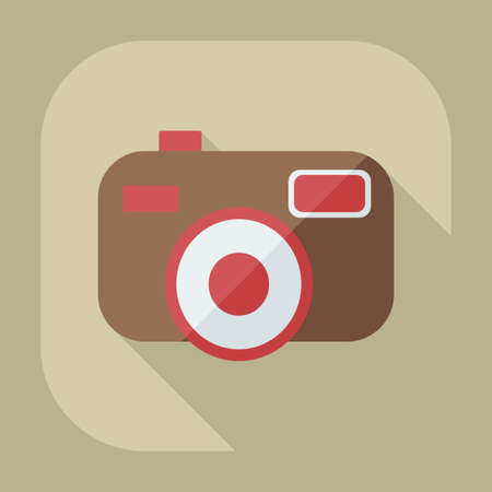 Flat modern design with shadow camera iconのイラスト素材