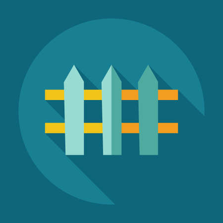 Flat modern design with shadow icons fenceのイラスト素材