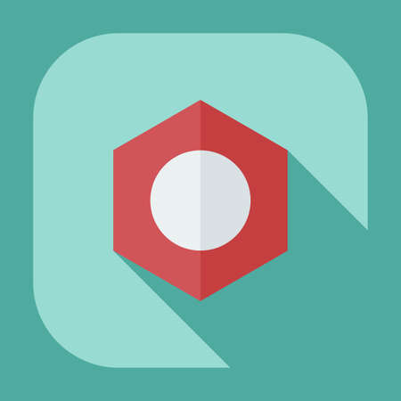 Flat modern design with shadow icons screw-nutのイラスト素材