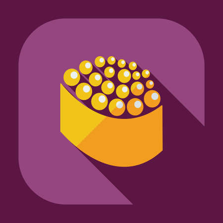 Flat modern design with shadow icons Japanese sushiのイラスト素材