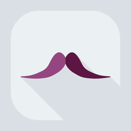 Flat modern design with shadow icon mustacheのイラスト素材
