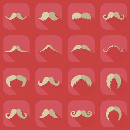 Flat modern design with shadow icon mustacheのイラスト素材
