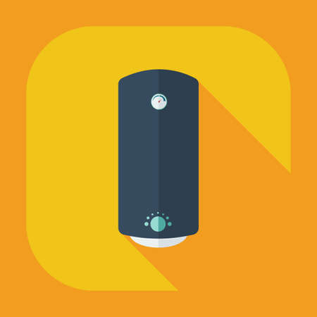 Flat modern design with shadow icons boilerのイラスト素材