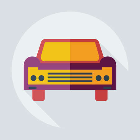 Flat modern design with shadow icons carのイラスト素材