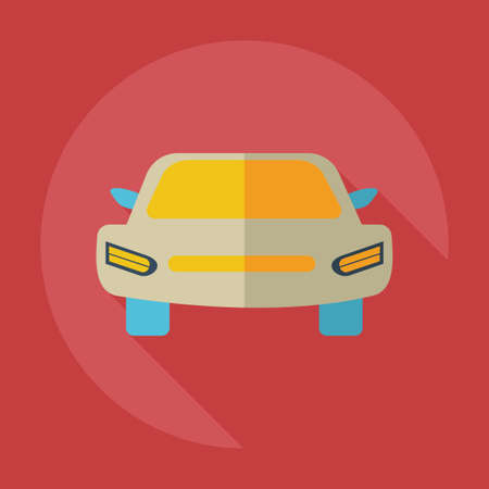 Flat modern design with shadow icons carのイラスト素材