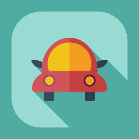 Flat modern design with shadow icons carのイラスト素材