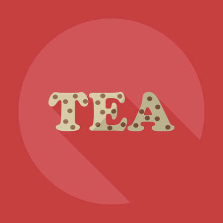Flat modern design with shadow icons teaのイラスト素材