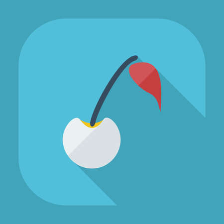 Flat modern design with shadow icons cherriesのイラスト素材