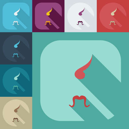 Flat modern design with shadow icons Kozakのイラスト素材