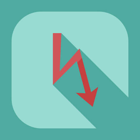 Flat modern design with shadow icons warningのイラスト素材