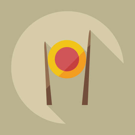 Flat modern design with shadow icons Japanese sushiのイラスト素材