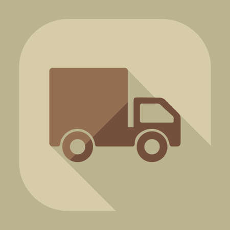 Flat modern design with shadow icon carのイラスト素材