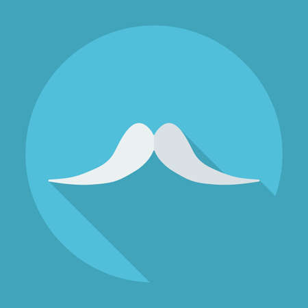 Flat modern design with shadow icon mustacheのイラスト素材