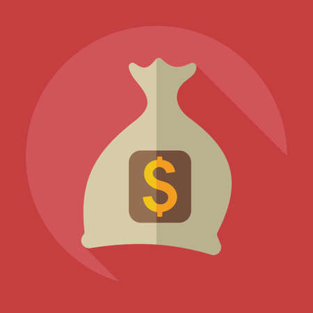 Flat modern design with shadow icons piggy bagのイラスト素材