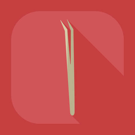 Flat modern design with shadow dentist toolのイラスト素材
