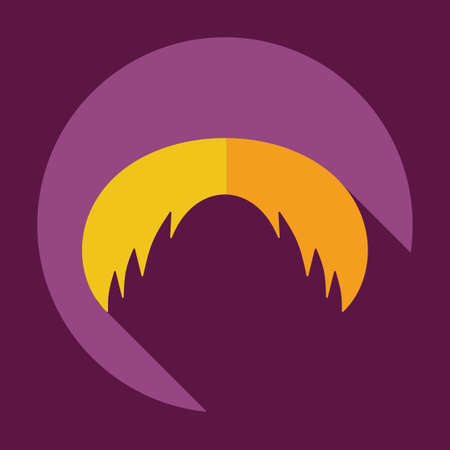 Flat modern design with shadow icon mustacheのイラスト素材