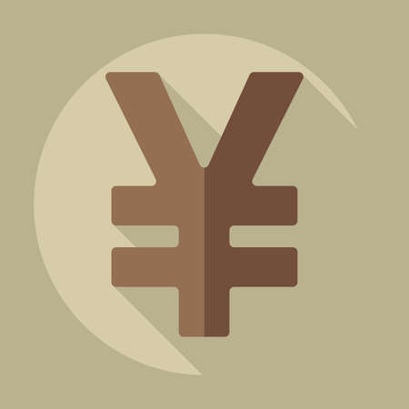 Flat modern design with shadow icons currency unitのイラスト素材