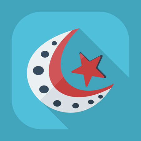 Flat modern design with shadow icons islamのイラスト素材
