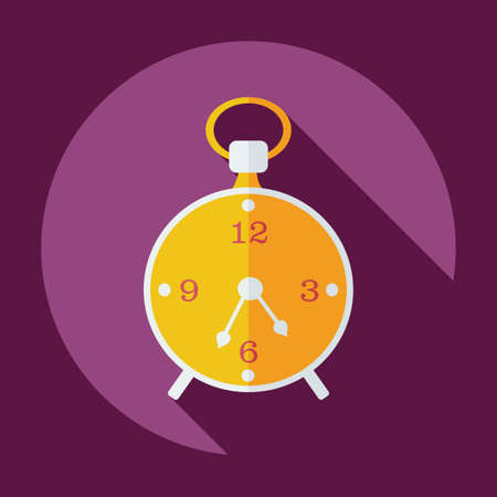 Flat modern design with shadow icon old alarm clockのイラスト素材