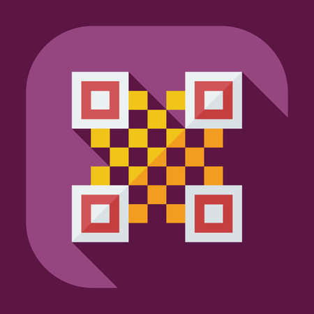Flat modern design with shadow icons QR codeのイラスト素材