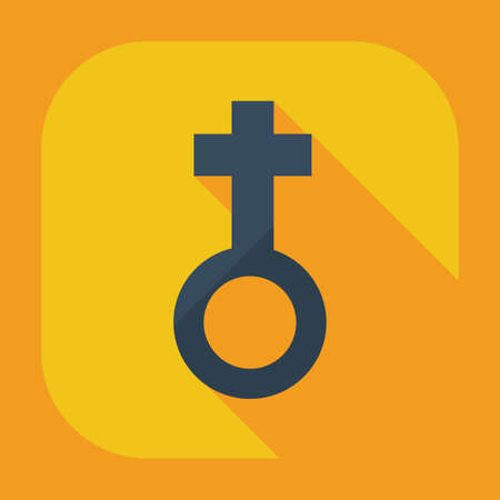 Flat modern design with shadow icons femaleのイラスト素材